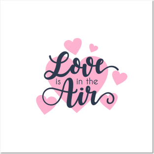 Love is in the Air Romantic Valentine Quote Posters and Art